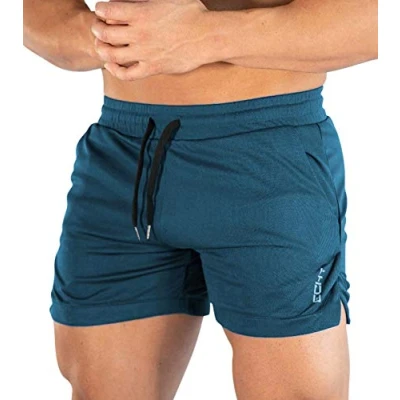 Image of Superora Mens Running Gym Sport Shorts Breathable Outdoor Workout Training with Pockets Blue