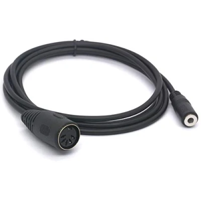 Image of Tomost MIDI Cable Adapter 5 Pin Din Female Plug to 3.5mm (1/8 in) Jack Audio Cord for Bang &amp; Olufsen, Naim, Quad.Stereo Systems (1.5 meter)