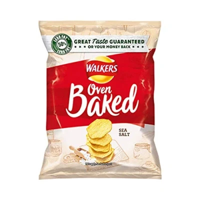 Image of Walkers Oven Baked Crisps Ready Salted Flavour (32 Pack)
