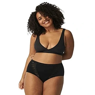 Image of Sloggi Women&#039;s Chic Maxi Brief , Black Black, 10 (Manufacturer Size: 38) Pack of 4