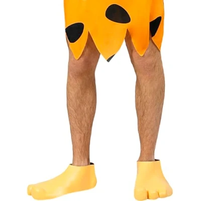 Image of Funidelia The Flintstones Boot Covers for men and women Flintstones, Cartoons, Caveman Accessories adults, fancy dress costumes &amp; props Halloween, carnival parties Beige