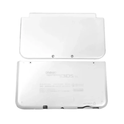 Image of White Color New3DSLL Extra Housing Case A/E Face Shells Set Replacement, for New 3DS New3DS XL LL 3DSXL 3DSLL New3DSXL Console, DIY Japan Edition Top/Bottom Back Covers Faceplate 2 PCS