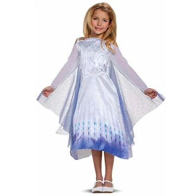 Image of Disney Official Classic Elsa Snow Queen Costume, Frozen 2 Costume Kids Size M