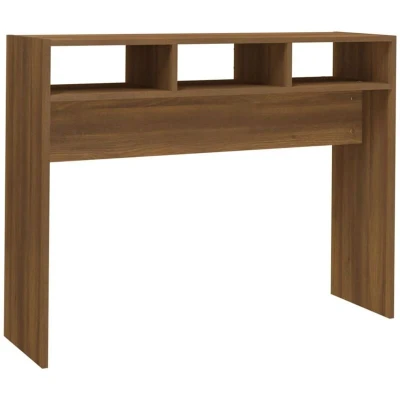 Image of vidaXL Console Table Brown Oak 105x30x80 cm Engineered Wood