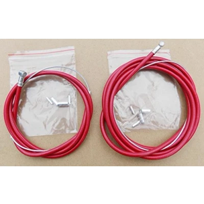 Image of FRONT + REAR BMX/MTB BIKE CYCLE BRAKE OUTER CABLES, INNER NOW IN 9 COLOURS ! (RED)