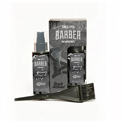 Image of BARBER MARMARA Temporary Hair Colour Black 125 ml/Moustache Beard and Colour/Eliminates Grey for a Thicker Fuller Appearance/Free from Ammonia Peroxide/Ready Mixture