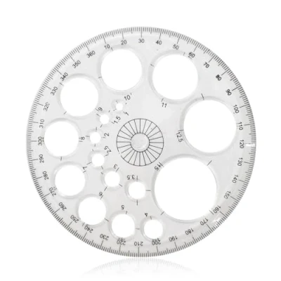 Image of Circle Stencil,Plastic Template,Circle Drawing Ruler Tool, Plastic Geometry Stencils,Circle Template,Drawing Stencil,Multi Function Stencils for Painting Studying Designing Office
