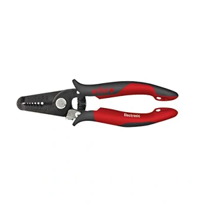 Image of Wiha Z49218003SB &quot;Electronic&quot; Wire Stripper Wide Long, Red/Black, 180 mm