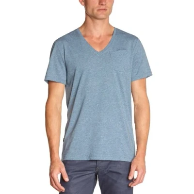 Image of G STAR Raw Ny Regular Deep V T Shortsleeve Men&#039;s Shirt Avio Heather Medium