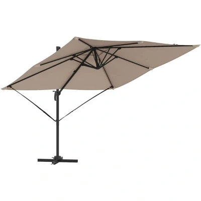 Image of vidaXL Cantilever Roma Parasol Taupe 286x285x265 cm Aluminium