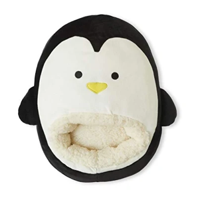 Image of Balvi Foot Warmer Pingu Black colour Keep your feet warm Soft and comfortable bag with a fun orig