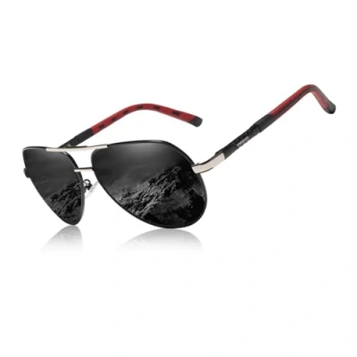 Image of KIGNSEVEN Classic Polarized Sunglasses for Men Women Retro Aluminum magnesium Sun glasses K725 (Gray/Silver)