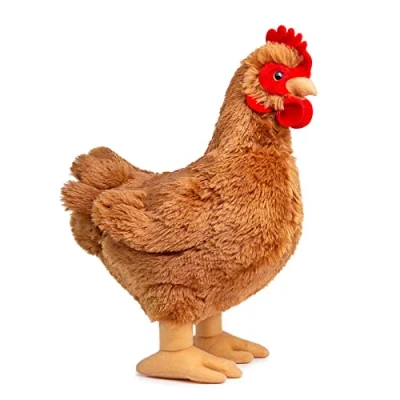 Image of lilizzhoumax Simulation Chicken Plush Toy 30cm/12, Realistic Stuffed Animal Fluffy Chicken, Cute Chick Toy, Super Soft Poultry Home Decoration Gift for Kids