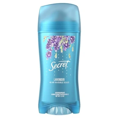Image of Secret Fresh Antiperspirant and Deodorant Invisible Solid, Luxe Lavender, 2.6 Ounce