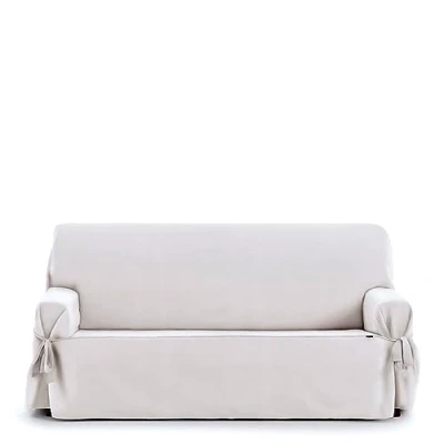 Image of Eysa Universal Adjustable Sofa Cover with Ties East 2 Seater Colour 00/White