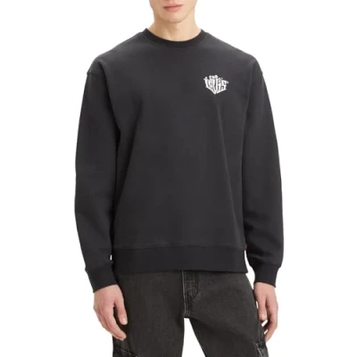 Image of Levi&#039;s Men&#039;s Relaxd Graphic Crew Sweatshirt, Brin Palm Scene Caviar, XS