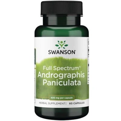Image of Swanson, Full Spectrum Andrographis Paniculata, 400mg, 60 Capsules, SOYA Free, Gluten GMO Free