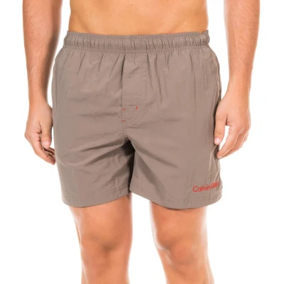 Image of Calvin Klein Mens Swimsuit with drawstring and mesh lining 58201W3 men Brown Size Small