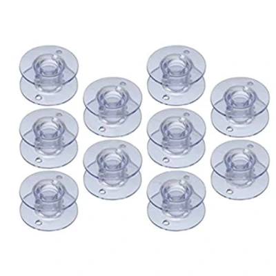 Image of 10 Standard Plastic Bobbins Fit New Singer Sewing Machines