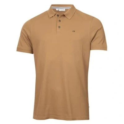 Image of Calvin Klein Mens Campus 3 Button Polo Shirt Biscuit XXXXXL