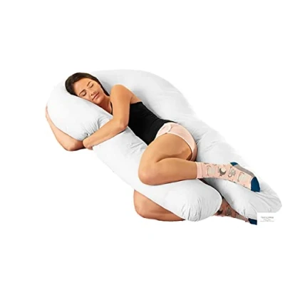 Image of Textile Wise 9ft U Shaped Comfort Pregnancy Pillow Full Extra Filled Body Pillow, Maternity Support for Back, Hips, Legs, Belly Pregnant Women Neck Orthopedic