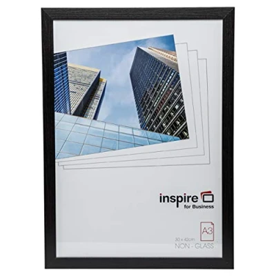 Image of Hampton Frames SORBONNE A3 (30x42cm) Black Picture Poster Photo Frame Plexi (Non Glass) SOR3042BLK