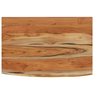 Image of vidaXL Solid Acacia Wood Wall Shelf Rectangular 50x30x3.8 cm Multifunctional Floating with Live Edge Design