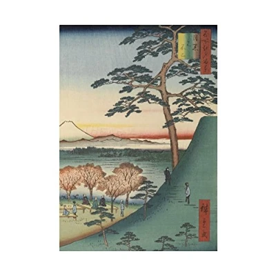 Image of Wee Blue Coo Painting Woodblock Japanese Hiroshi Mount Fuji Japan Wall Art Print