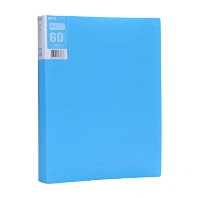 Image of Eagle A4 Presentation Display Book 60 Clear Pockets (Blue)