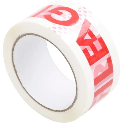 Image of vidaXL Packaging Tape 72 pcs FRAGILE Printed White 48 mm x 66 m