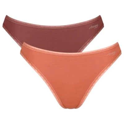 Image of Sloggi Women&#039;s GO Tai C2P Briefs, RED LIGHT COMBINATION, S