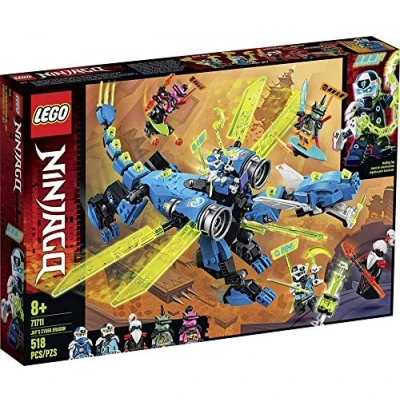 Image of LEGO NINJAGO Jay’s Cyber Dragon 71711 Ninja Action Toy Building Kit, New 2020 (518 Pieces)