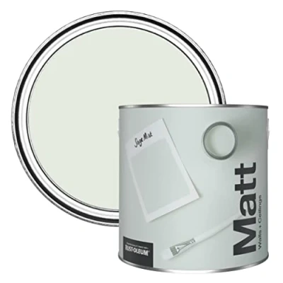 Image of Rust Oleum Colours Matt Emulsion Wall and Ceiling Paint Sage Mist 2.5L