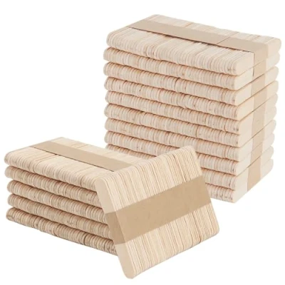 Image of TAICHEUT 1600 PCS 65 x 10 2mm Mini Wood Lollipop Popsicle Sticks, 2.5 Inch Natural Wooden Ice Cream Flat Lolly Craft Stick for DIY