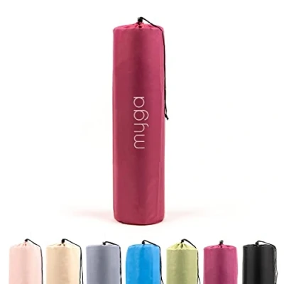 Image of Myga Yoga Mat Bag Compact Carry for Yoga, Pilates, Fitness &amp; Exercise with Adjustable Strap Women Men Lightweight Waterproof Travel Home Gym and Studio Raspberry