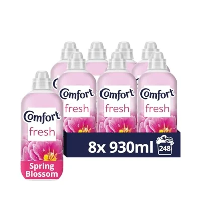 Image of Comfort Fresh Spring Blossom Laundry Conditioner Liquid Softener with Motion Activated Fragrance Technology 100 Days of Freshness 248 washes (8 x 31)