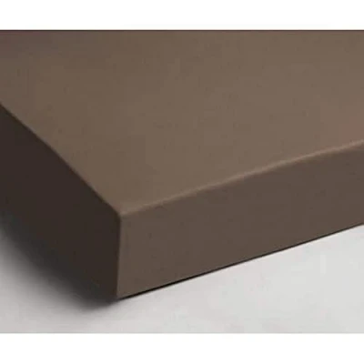 Image of Papillon Satin Fitted Sheet Taupe, Cotton, 90 x 200 cm