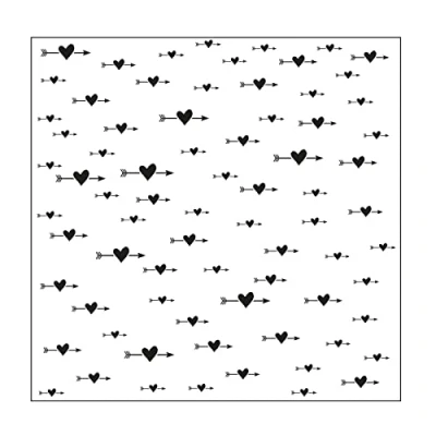 Image of Vaessen Creative Craft Stencil, Heart and Arrow, for Adding Colourful Patterns Texture to Papercraft Projects, White, 15 x cm