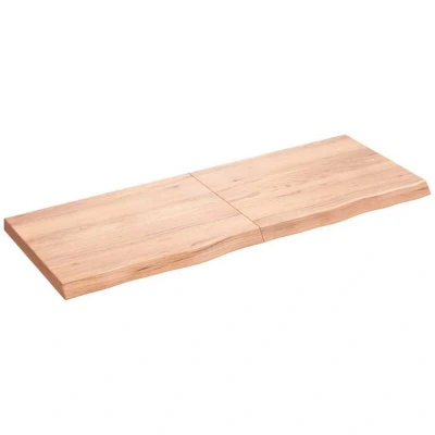 Image of vidaXL Wall Shelf Light Brown 160x60x(2 6) cm Treated Solid Wood Oak