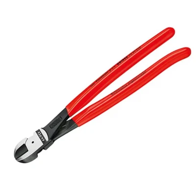 Image of Knipex High Leverage Centre Cutter black atramentized, plastic coated 250 mm (self service card/blister) 74 91 SB