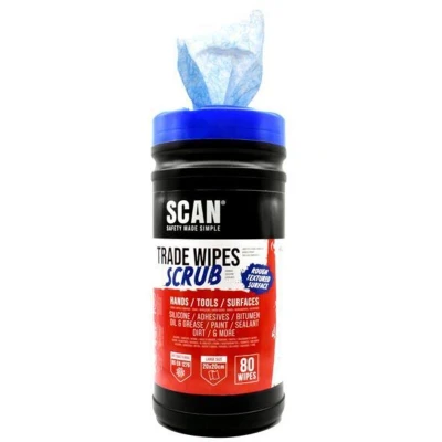 Image of Scan Heavy Duty Scrub Wipes (Tub 80)