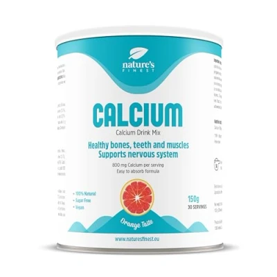 Image of Nature&#039;s Finest by Nutrisslim Vegan Calcium Powder, Mineral Supplement for Strenght, High dose Strong Bones and Teeth