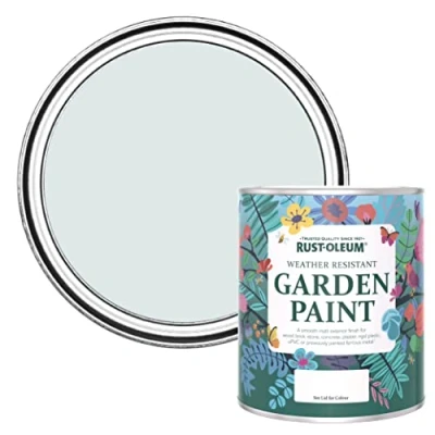 Image of Rust Oleum Blue Mould Resistant Garden Paint in Matt Finish Marcella 750ml