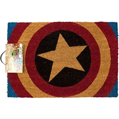 Image of Captain America Shield Door Mat, Coir, Multi Colour, 60_x_40_cm