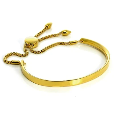 Image of Gold Dipped Sterling Silver Slider Bead Bangle Bracelet
