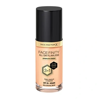 Image of Max Factor Facefinity 3 in 1 All Day Flawless Foundation, SPF 20, Crystal Beige, 200 g