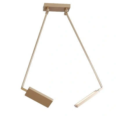 Image of BOOK LED 2 Light Semi Flush Gold 2600lm 3200K 85x16x15 200cm