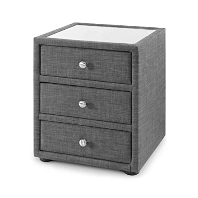 Image of Julian Bowen Sorrento 3 Drawer Bedside Grey Bedsides