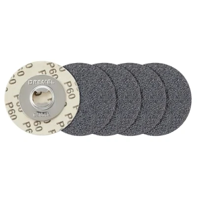 Image of Dremel EZ Lock 60 Grit Sanding Discs for Rotary Tools, 5 Pieces (EZ411SA)