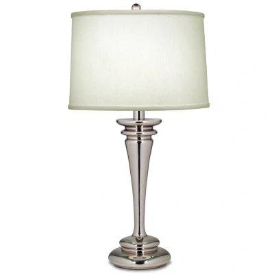 Image of Brooklyn 1 Light Table Lamp Polished Nickel, E27